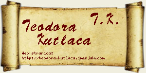 Teodora Kutlača vizit kartica